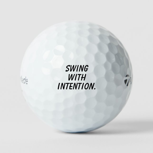 Balles De Golf Cadeau motivationnel 'Swinguez avec intention'   (Recto)