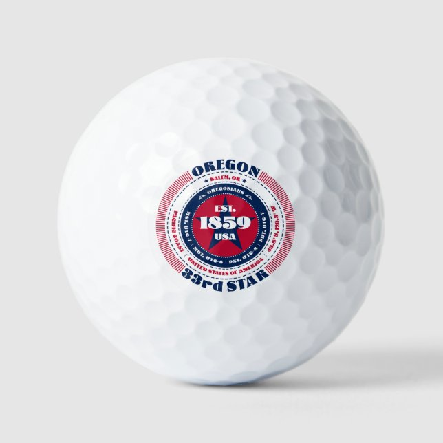 Balles de golf cadeau patriotique faits sur l'Oreg (Recto)