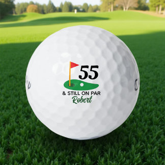 Balles De Golf Cadeau personnalisé 55e anniversaire pour Golfer