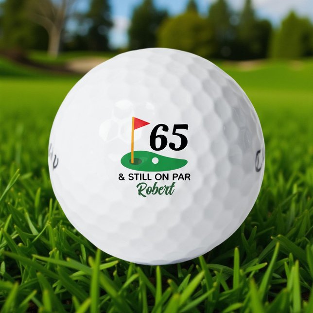 Balles De Golf Cadeau personnalisé 65e anniversaire pour Golfer (Créateur téléchargé)