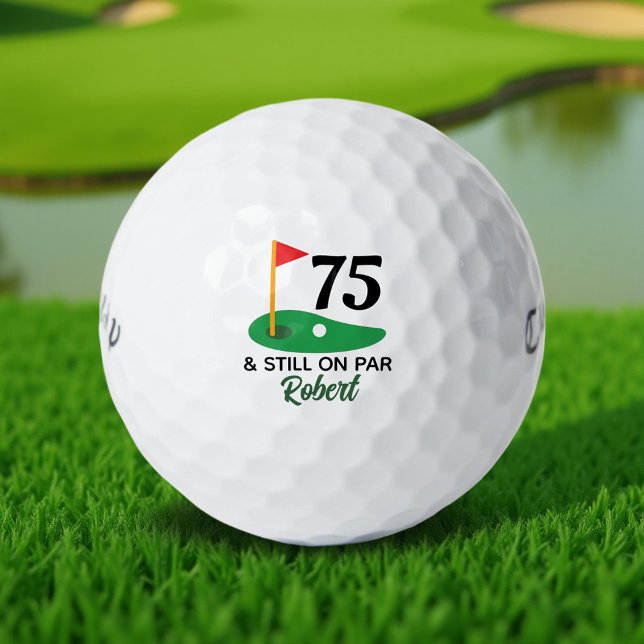 Balles De Golf Cadeau personnalisé 75e anniversaire pour Golfer (Créateur téléchargé)