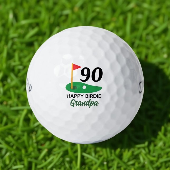 Balles De Golf Cadeau personnalisé 90e anniversaire pour Golfer (Créateur téléchargé)