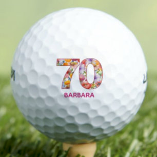 Balles De Golf Cadeau pour 70e anniversaire Nombre floral - 70 An