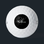 Balles De Golf Cadeau pour garçon d'honneur Noir Blanc Gris Monog<br><div class="desc">Balles de golf classiques cool. Ajoute cette touche spéciale avec une initiale monogrammée, un nom et une date spécialement pour votre cadeau de garçon d'honneur. Cliquez sur personnaliser ce modèle pour le personnaliser avec la dernière initiale du monogramme du garçon d'honneur, son prénom et la date rapidement et facilement. Balles...</div>