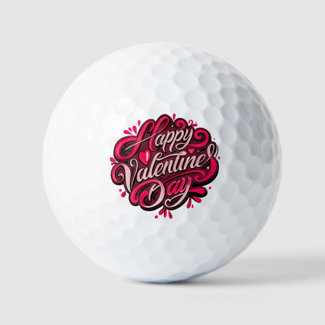 Balles De Golf Cadeau unique de la Saint Valentin pour les amateu (Recto)