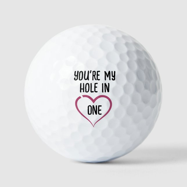 Balles De Golf Cadeaux de la Saint-Valentin de golf pour couple d (Recto)