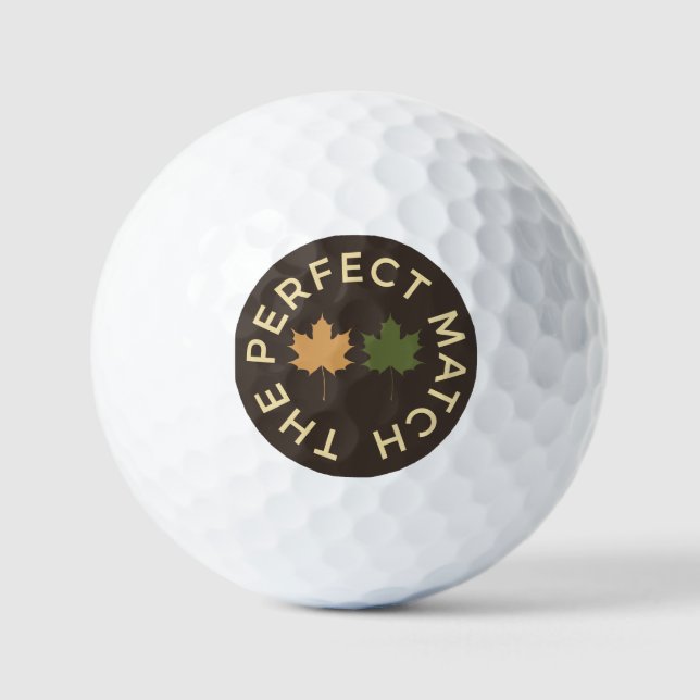 Balles De Golf Cadeaux de mariage rustiques brun foncé et vert ol (Recto)