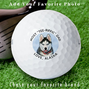 Balles De Golf Cadeaux photo personnalisés de Golfer moderne papa