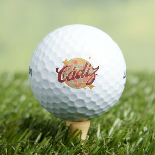 Balles De Golf Cadix Cadiz City Espagne España golfeur retro