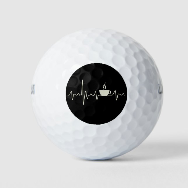 Balles De Golf Café junkie espresso design avec pulsation (Devant)