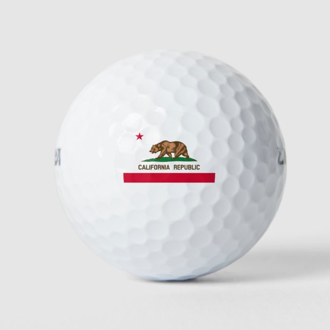 Balles De Golf California State Flag Design (Devant)