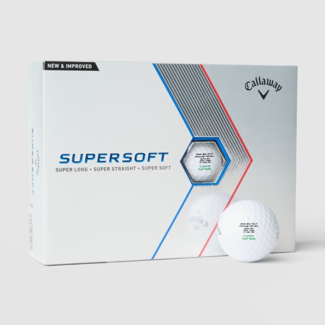 Balles De Golf Callaway Custom Golf Balls - Monogramme & Nom (Conditionnement)