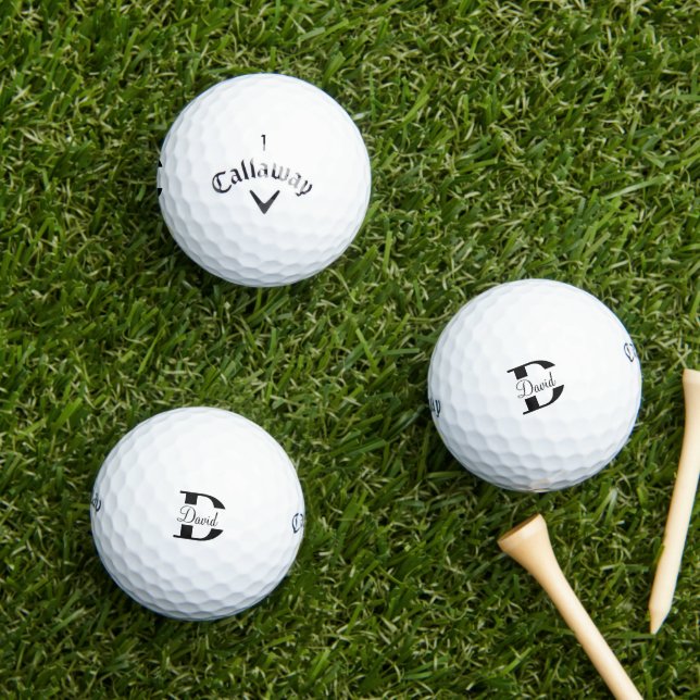 Balles de golf Callaway Warbird avec monogramme pe (Herbe in situ)