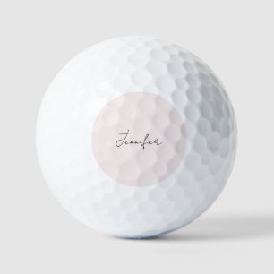 Balles De Golf Calligraphie Élégant Couleur Pastel Simple Nom