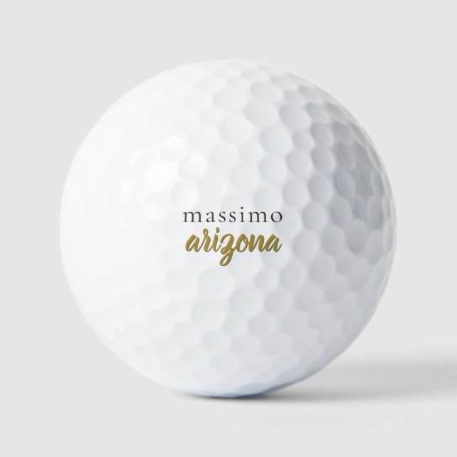 Balles De Golf Calligraphie Élégant Simple Ajouter Votre Nom (Recto)