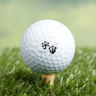 Balles De Golf Calligraphie japonaise Kanji Uchu/Univers