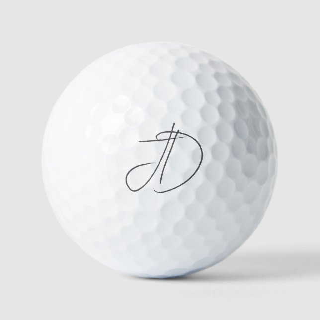 Balles De Golf Calligraphie tendance monogramme classique  (Recto)