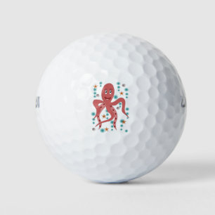 Balles De Golf Calmar Octopus Animal sous-marin Kraken Vie marine