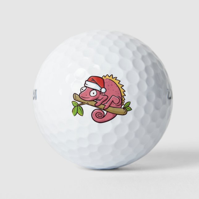 Balles De Golf Caméléon rose de Noël (Devant)