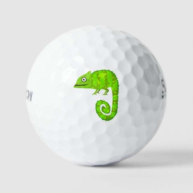 Balles De Golf Caméléon vert mignon (Recto)
