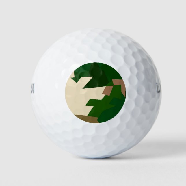 Balles De Golf Camo de toundra sèche (Devant)