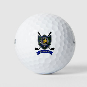 Balles De Golf Campbell Clan Badge & Crossed Golf Clubs