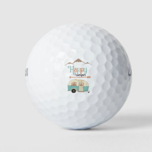 Balles De Golf Camping-car Rétro Mignon Happy Camper