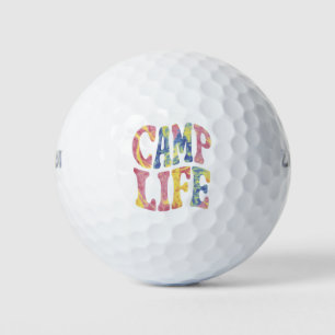 Balles De Golf Camping Filles d'été Camp Life Tie-Die Rétro