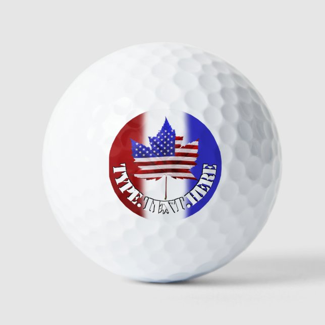 Balles De Golf Canada / USA Golf Balls Perssonalized Golf Cadeaux (Recto)