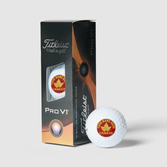 Balles De Golf Canada Varsity Golf Balls Customisés Canada Cadeau (Conditionnement)