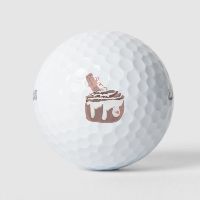 Balles De Golf Cannelle Bun Dessert Main Drake Art (Devant)