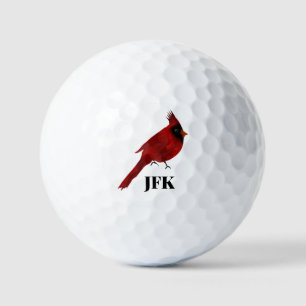 Balles De Golf Cardinal oiseau rouge faune élégante coutume