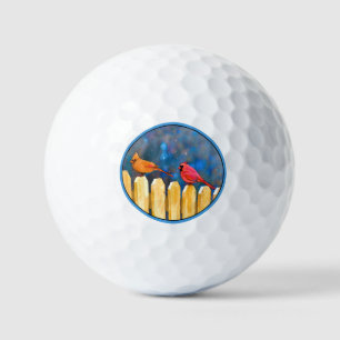 Balles De Golf Cardinals on the Fence Painting - Art original