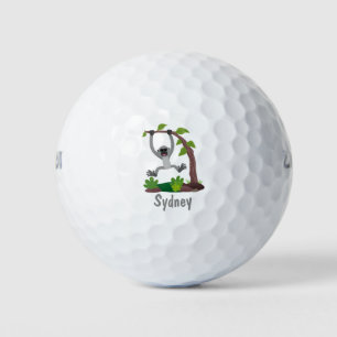 Balles De Golf Caricature de bande de gibbon joyeux