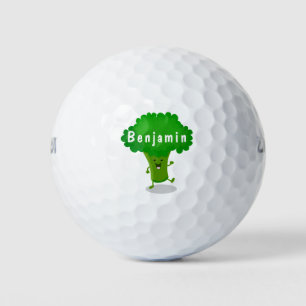 Balles De Golf Caricature de brocoli dansant Cute kawaii