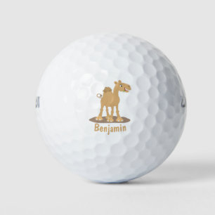 Balles De Golf Caricature de dromadaire joyeux et souriant