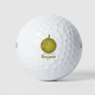 Balles De Golf Caricature de durian joyeux