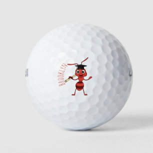 Balles De Golf Caricature de fourmi rouge joyeux