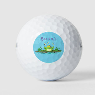 Balles De Golf Caricature de grenouille vert mignon