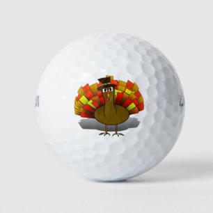 Balles De Golf Caricature de Thanksgiving Turquie pèlerin