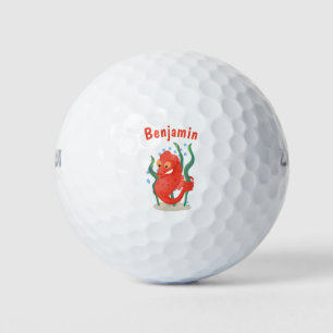 Balles De Golf Caricature d'hippocampe pygmée