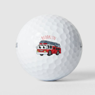 Balles De Golf Caricature du moteur de feu joyeux