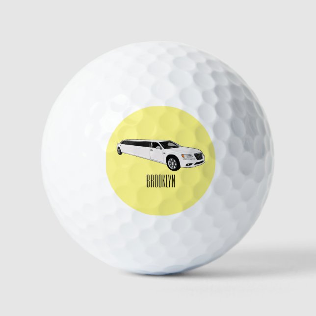 Balles De Golf Caricature limousine (Recto)