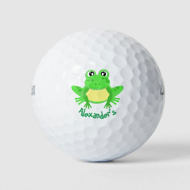 Balles De Golf Caricature vert Kawaii Frog (Devant)
