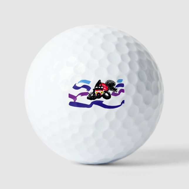 Balles De Golf Carpe koï de joie  (Recto)
