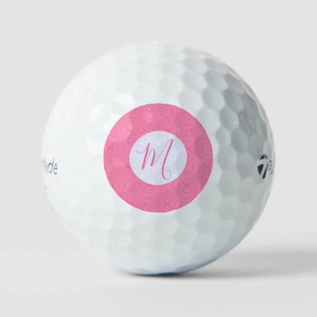 Balles De Golf Carrés ondulés rose clair (Recto)