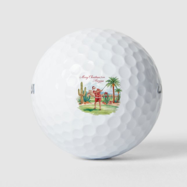 Balles De Golf Carte de Noël golfique Arizona (Devant)