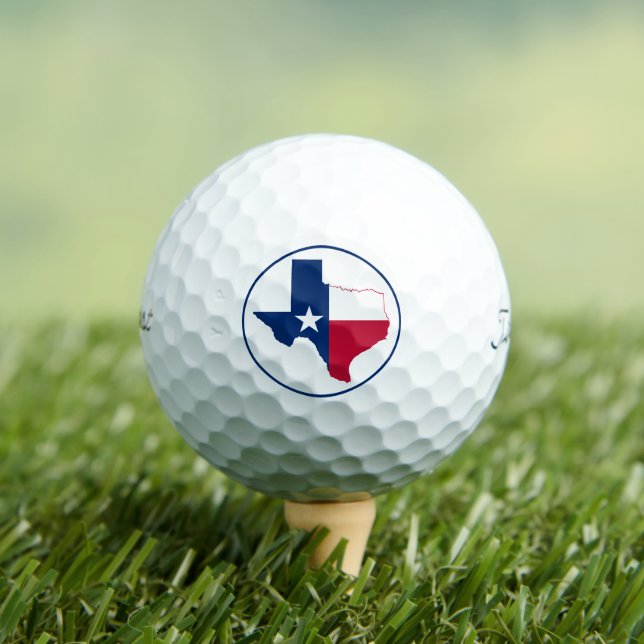 Balles De Golf carte drapeau du Texas (T-shirt Insitu)