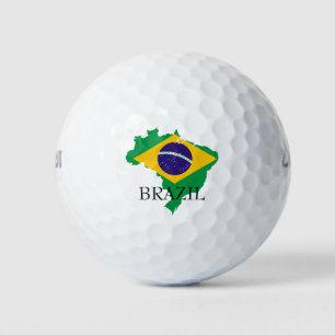 Balles De Golf carte du drapeau brésilien