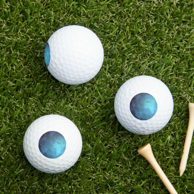 Balles De Golf Carte du monde en points numériques avec dégradé a (Herbe in situ)